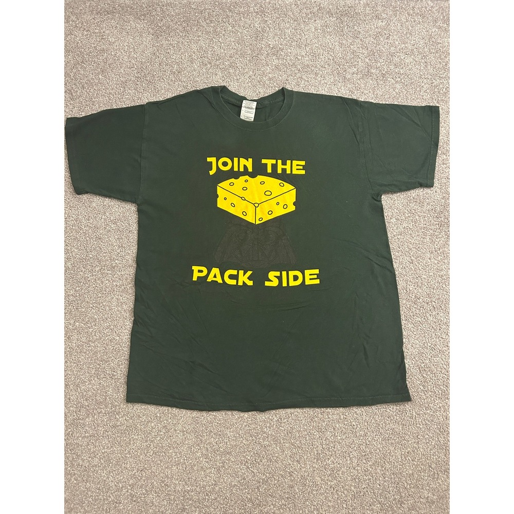 VTG T-Shirt Mens Large Green Excellent Join The Pack Side Cheese Star Wars